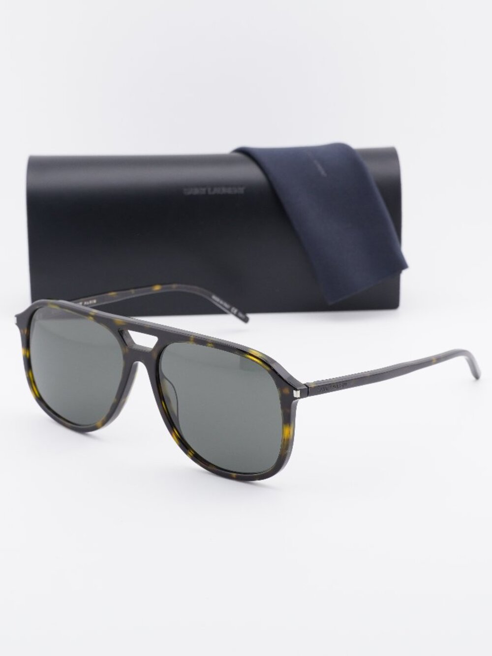 Saint Laurent SL476 004 Aviator Sunglasses - Havana / Grey